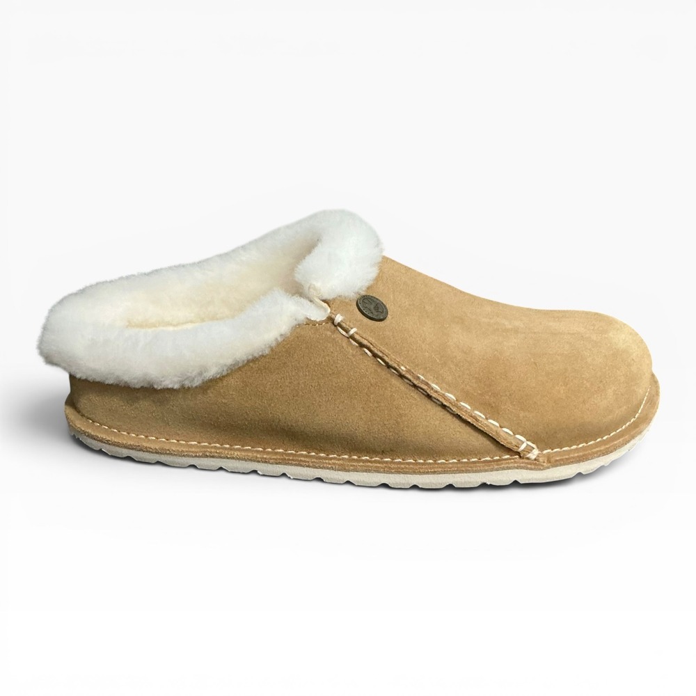 Birkenstock Zermatt Premium Mink Suede Shearling Clog Slippers Shoes EU 37 6-6.5